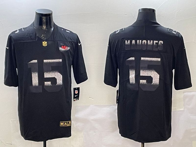 Men Kansas City Chiefs #15 Mahomes Black 2025 Nike Fashion Limited NFL Jersey style 2